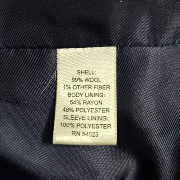 Banana Republic Navy Pinstripe Modern Fit Single Breasted Blazer Sz 42R - Picture 9 of 10